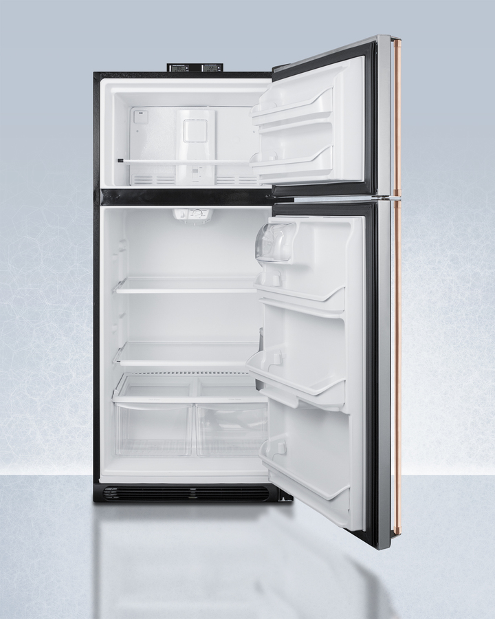 30" Wide Break Room Refrigerator-Freezer with Antimicrobial Pure Copper Handles BKRF18PLCP