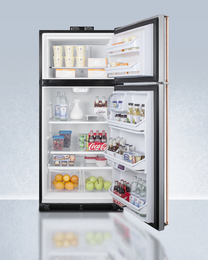 30" Wide Break Room Refrigerator-Freezer with Antimicrobial Pure Copper Handles BKRF18PLCP