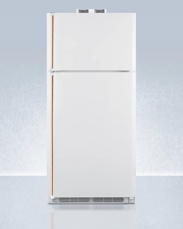 30" Wide Break Room Refrigerator-Freezer with Antimicrobial Pure Copper Handle BKRF18WCP