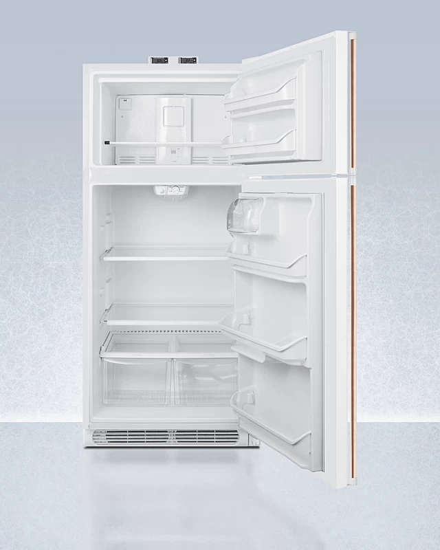 30" Wide Break Room Refrigerator-Freezer with Antimicrobial Pure Copper Handle BKRF18WCP