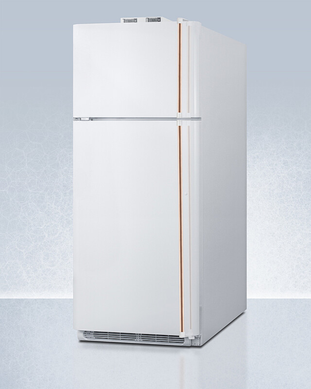 30" Wide Break Room Refrigerator-Freezer with Antimicrobial Pure Copper Handle BKRF18WCPLHD