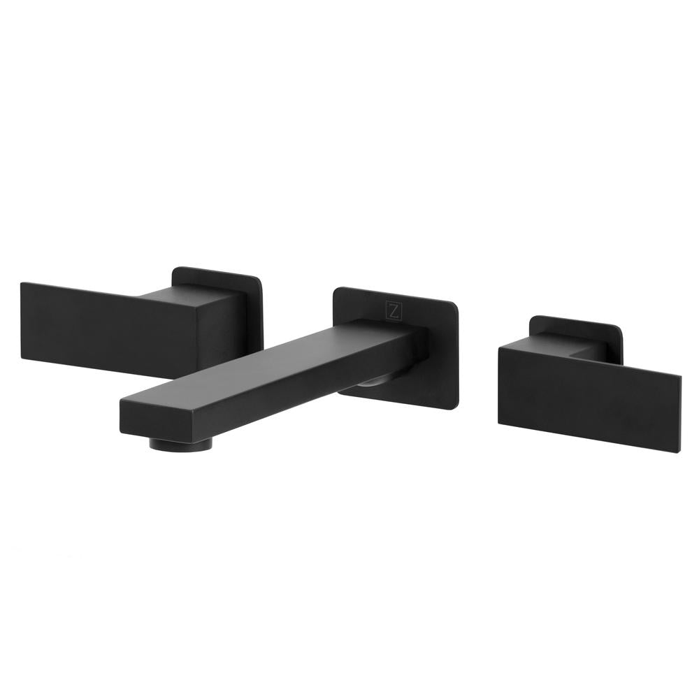 Autograph Edition Bliss Wall Mount Bath Faucet In Matte Black BLSBFWMB