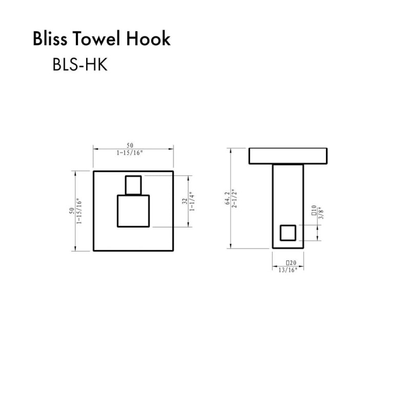 Autograph Edition Bliss Towel Hook In Champagne Bronze BLSHKCB