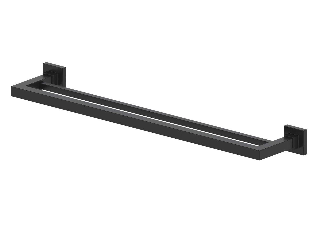 Bliss Double Towel Rail In Matte Black BLSTRDMB