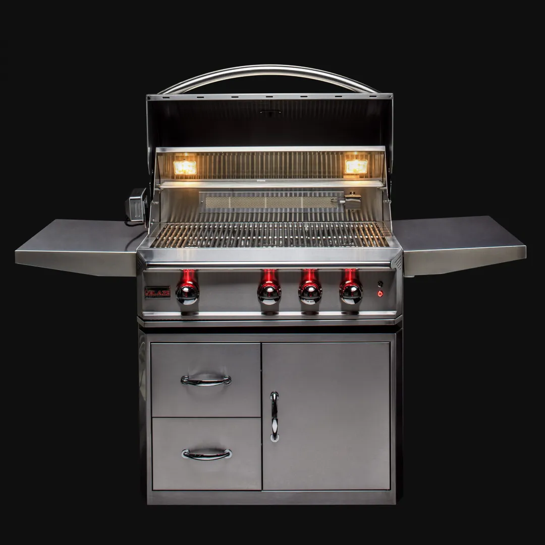 Professional LUX 34-Inch 3 Burner Built-In Gas Grill With Rear Infrared Burner BLZ3PROLP