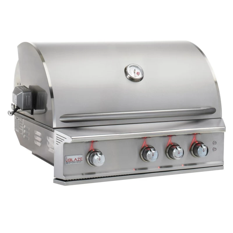 Professional LUX 34-Inch 3 Burner Built-In Gas Grill With Rear Infrared Burner BLZ3PROLP