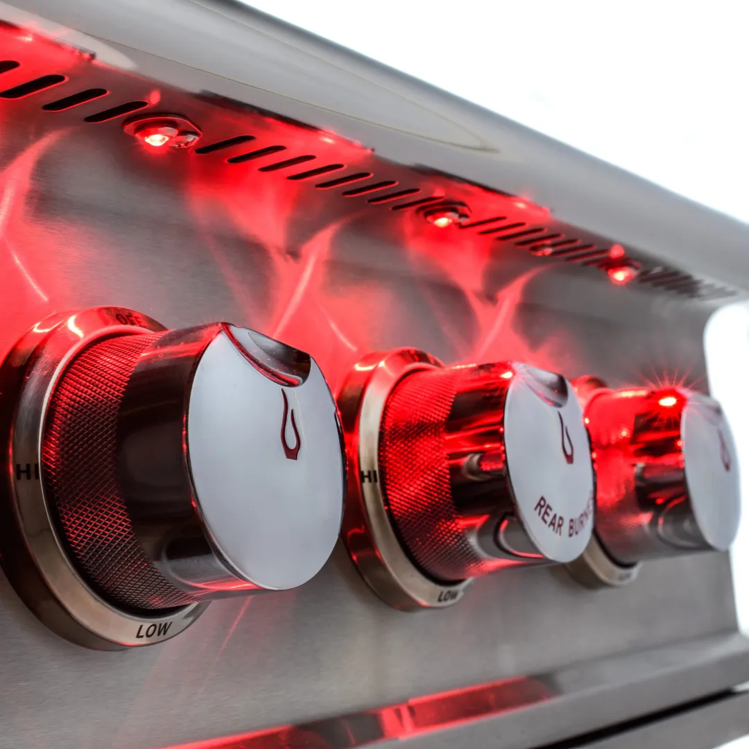 Professional LUX 34-Inch 3 Burner Built-In Gas Grill With Rear Infrared Burner BLZ3PRONG