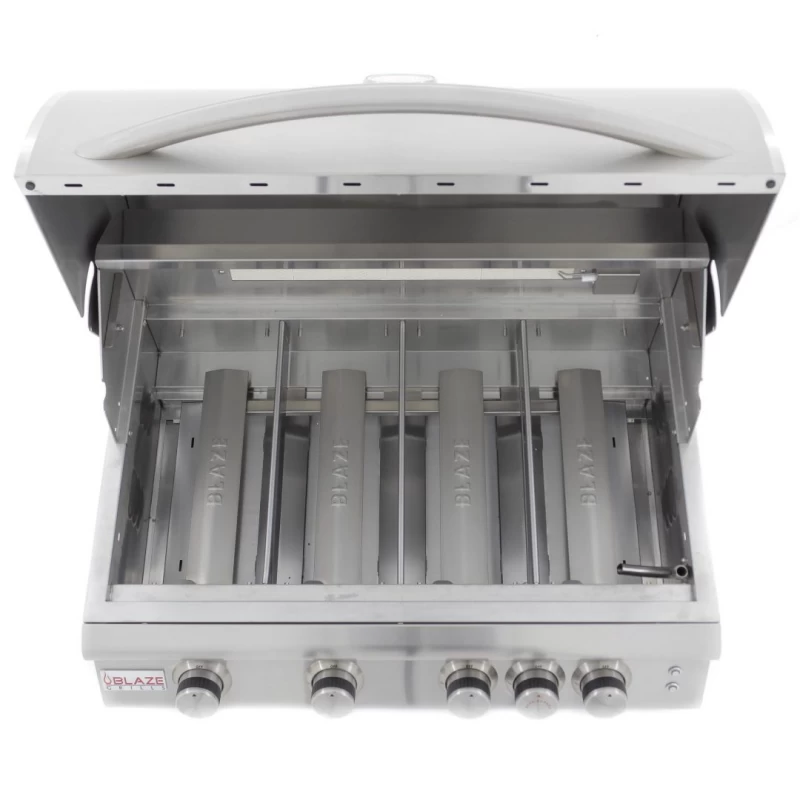 32-Inch 4-Burner LTE Gas Grill with Rear Burner and Built-in Lighting System BLZ4LTE2LP