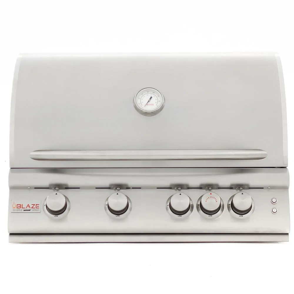 Marine Grade 316L 4-Burner Premium LTE BLZ4LTE2MGLP