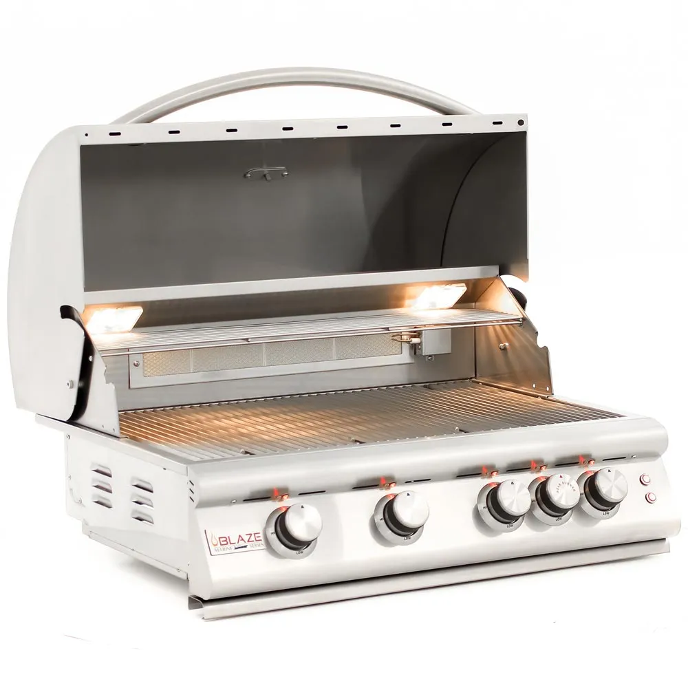 Marine Grade 316L 4-Burner Premium LTE BLZ4LTE2MGLP