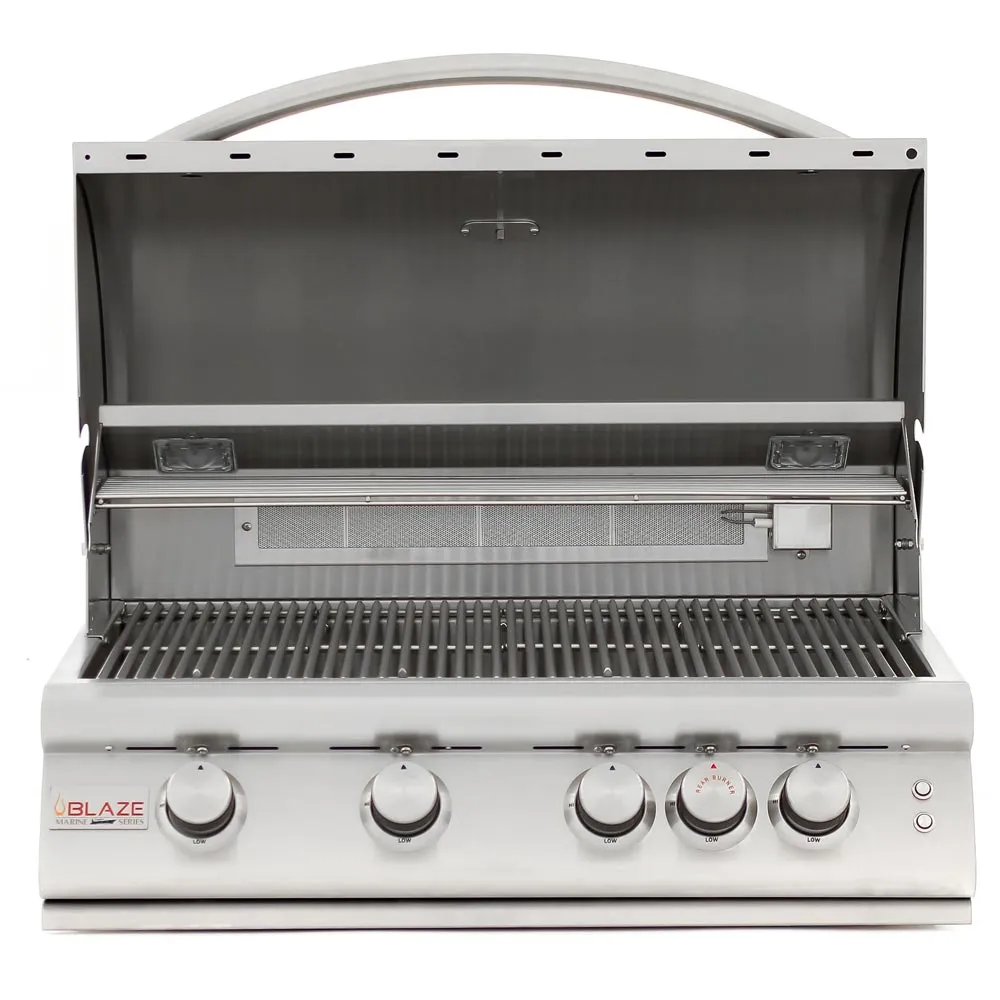 Marine Grade 316L 4-Burner Premium LTE BLZ4LTE2MGLP
