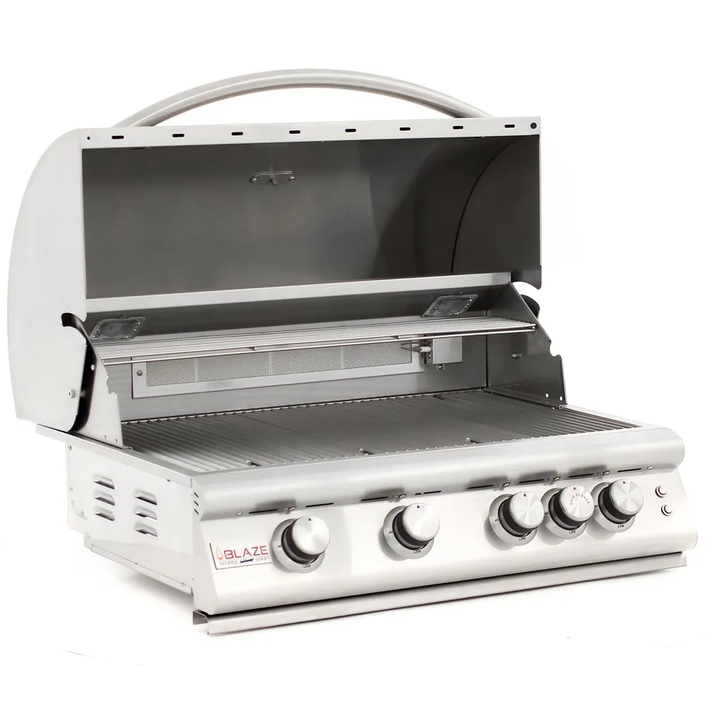 Marine Grade 316L 4-Burner Premium LTE BLZ4LTE2MGLP