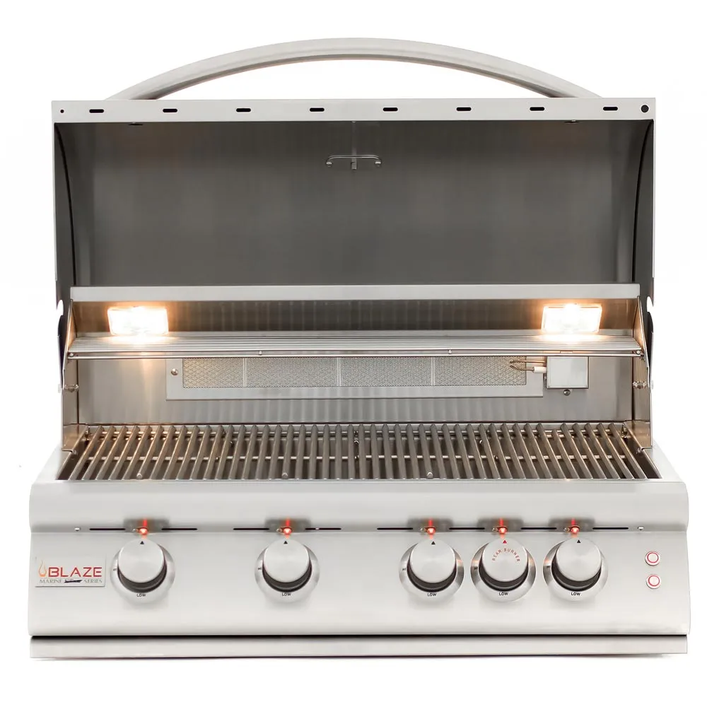 Marine Grade 316L 4-Burner Premium LTE BLZ4LTE2MGLP