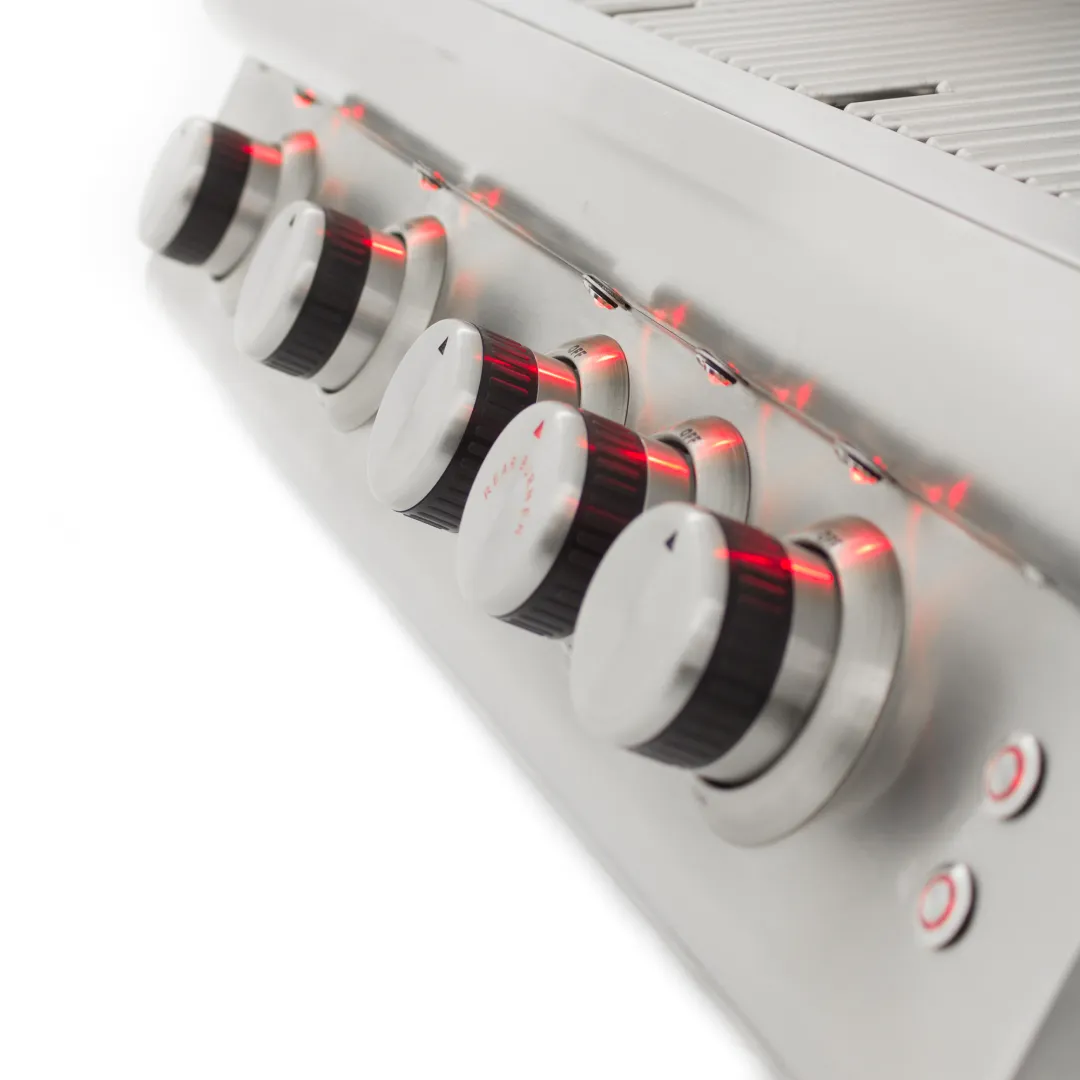32-Inch 4-Burner LTE Gas Grill with Rear Burner and Built-in Lighting System BLZ4LTE2NG