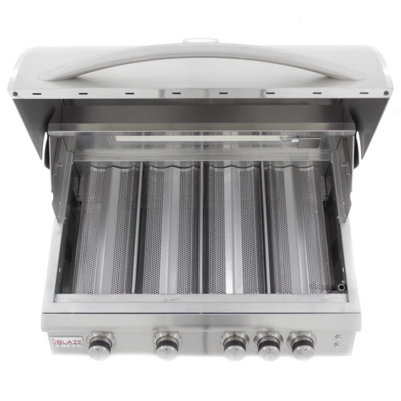 32-Inch 4-Burner LTE Gas Grill with Rear Burner and Built-in Lighting System BLZ4LTE2NG