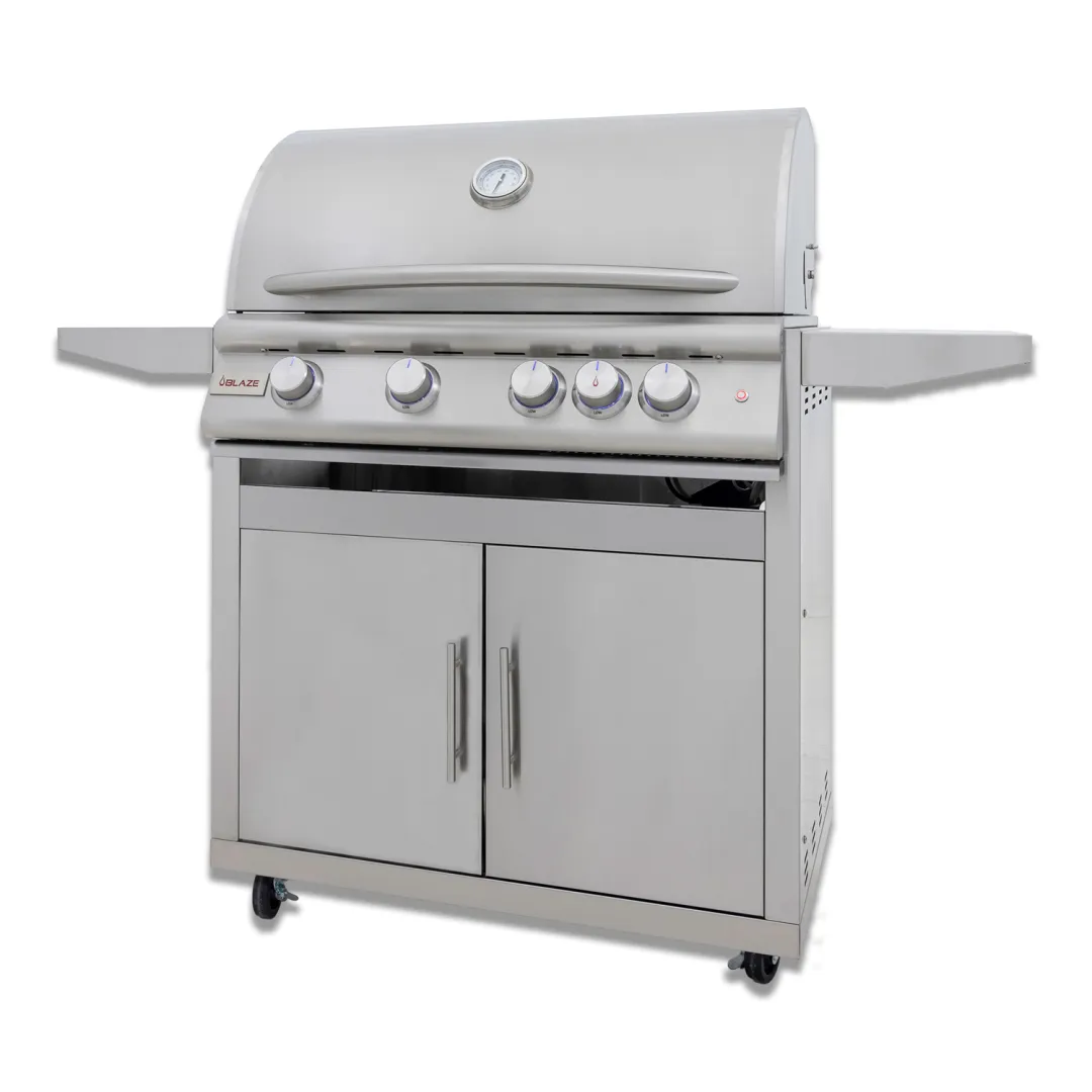 32-Inch 4-Burner Premium LTE+ Gas Grill with Rear Burner and Built-in Lighting System BLZ4LTE3LP