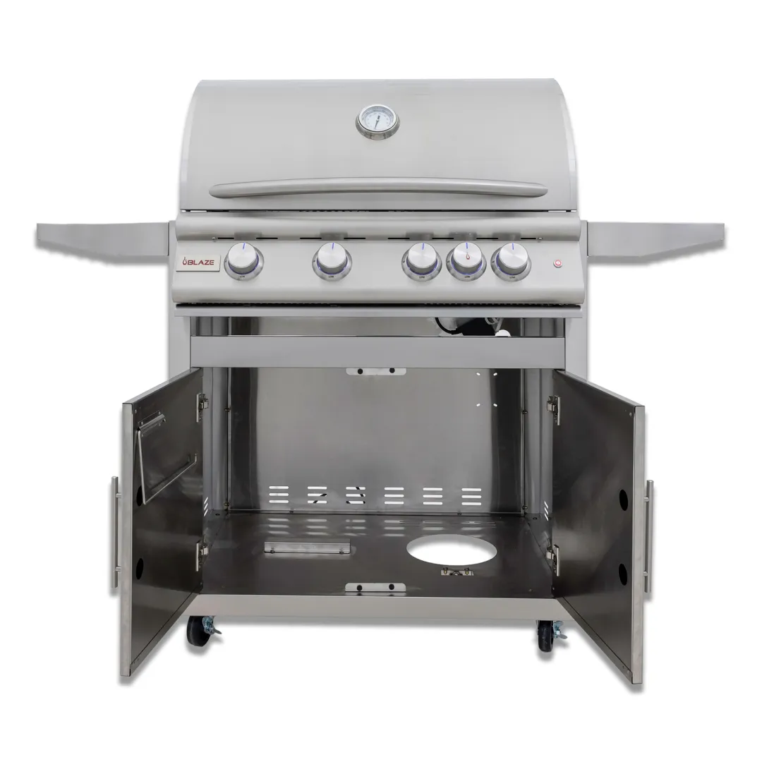 32-Inch 4-Burner Premium LTE+ Gas Grill with Rear Burner and Built-in Lighting System BLZ4LTE3LP