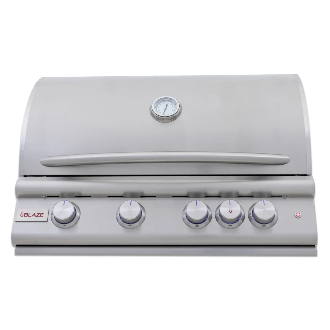 32-Inch 4-Burner Premium LTE+ Gas Grill with Rear Burner and Built-in Lighting System BLZ4LTE3LP