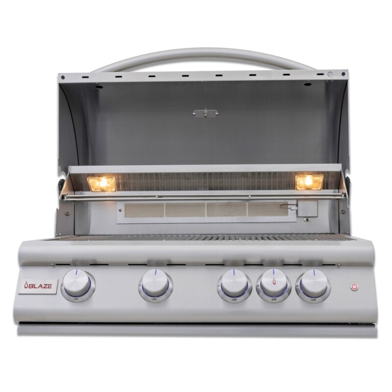 32-Inch 4-Burner Premium LTE+ Gas Grill with Rear Burner and Built-in Lighting System BLZ4LTE3LP
