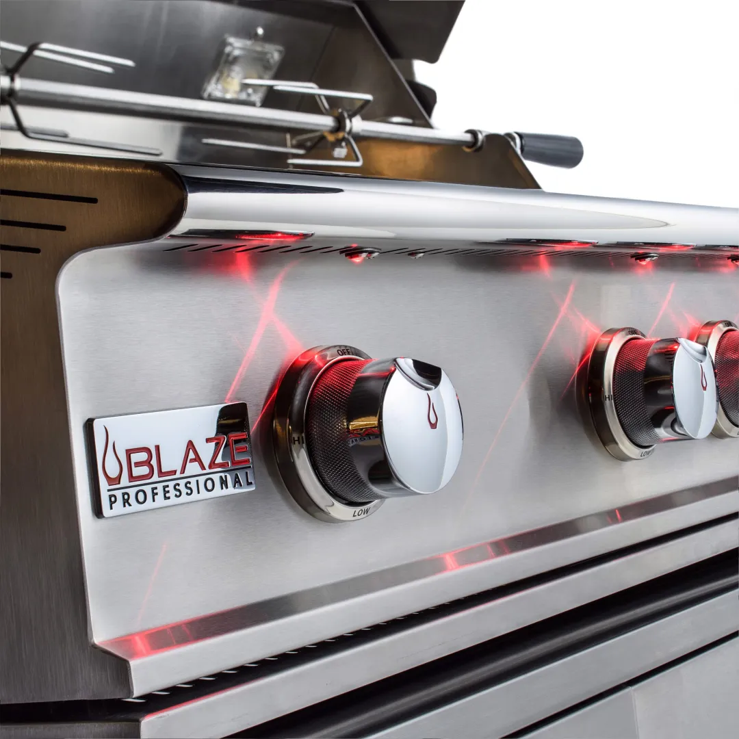 Professional 44-Inch 4 Burner Built-In Gas Grill With Rear Infrared Burner BLZ4PROLP