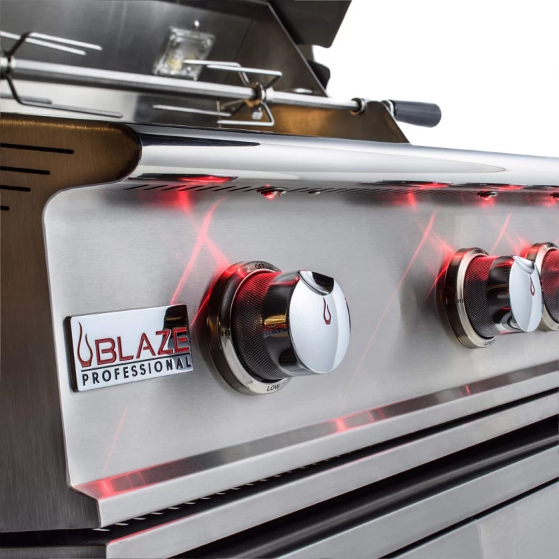 Professional 44-Inch 4 Burner Built-In Gas Grill With Rear Infrared Burner BLZ4PROLP