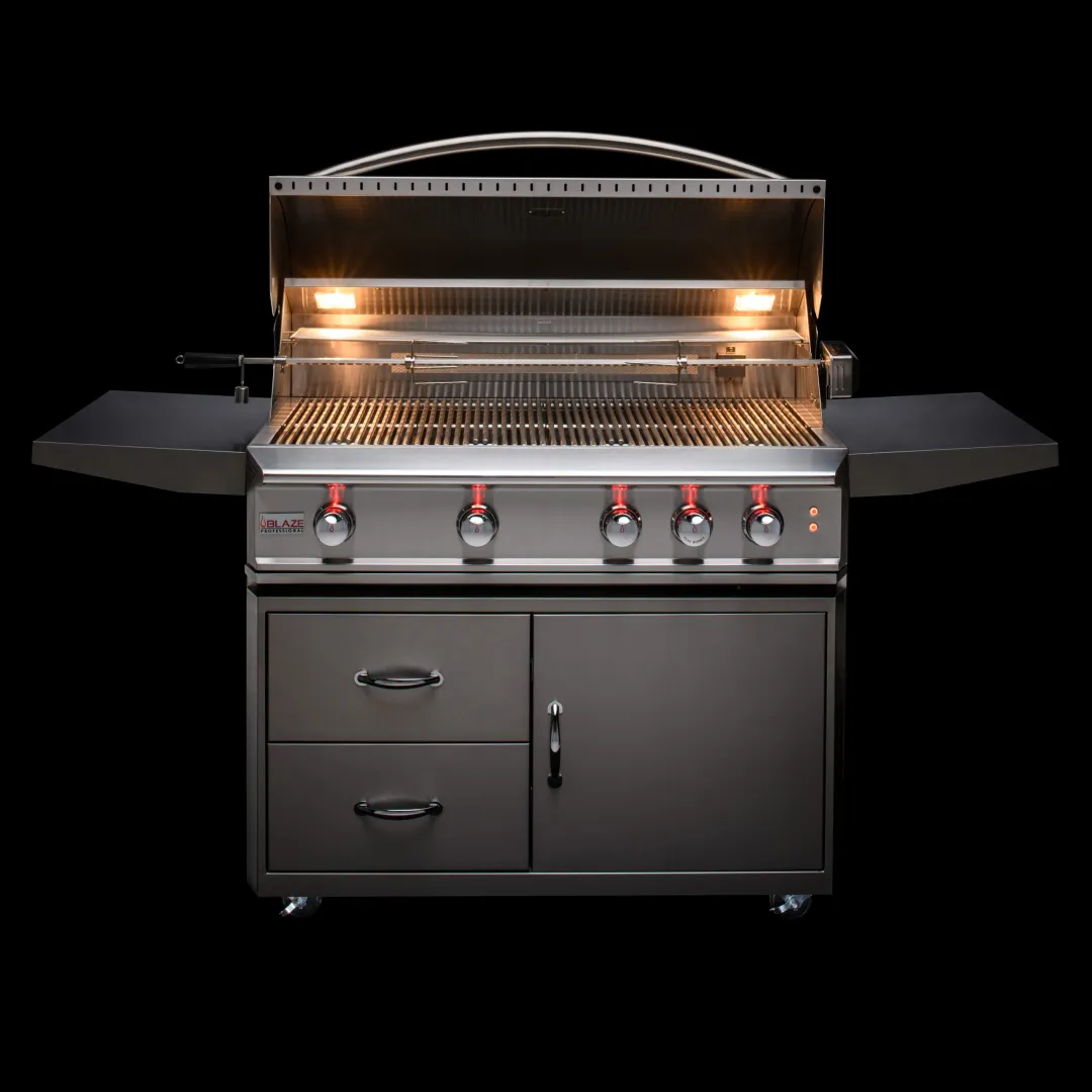 Professional 44-Inch 4 Burner Built-In Gas Grill With Rear Infrared Burner BLZ4PRONG