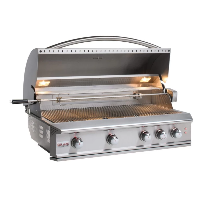 Professional 44-Inch 4 Burner Built-In Gas Grill With Rear Infrared Burner BLZ4PRONG