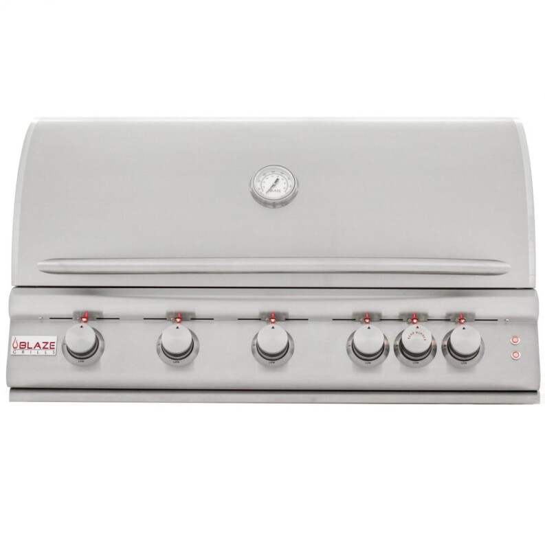 40-Inch 5-Burner LTE Gas Grill with Rear Burner and Built-in Lighting System BLZ5LTE2LP