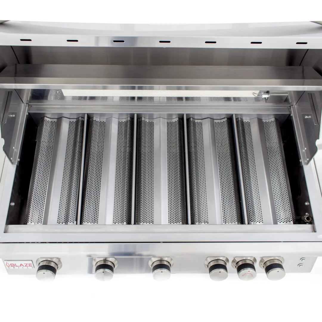 40-Inch 5-Burner LTE Gas Grill with Rear Burner and Built-in Lighting System BLZ5LTE2NG