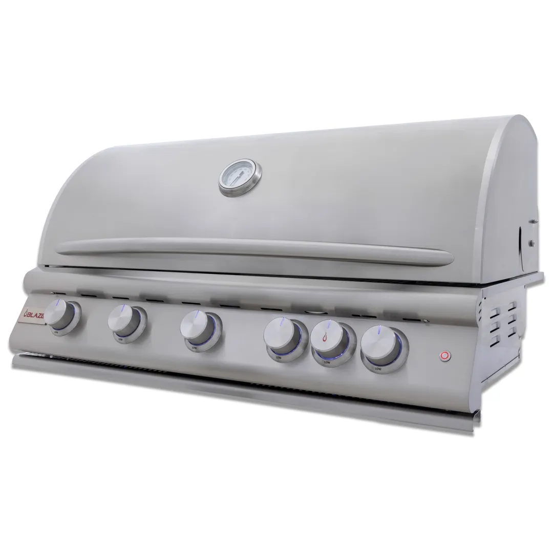 40-Inch 5-Burner Premium LTE+ Gas Grill with Rear Burner and Built-in Lighting System BLZ5LTE3LP