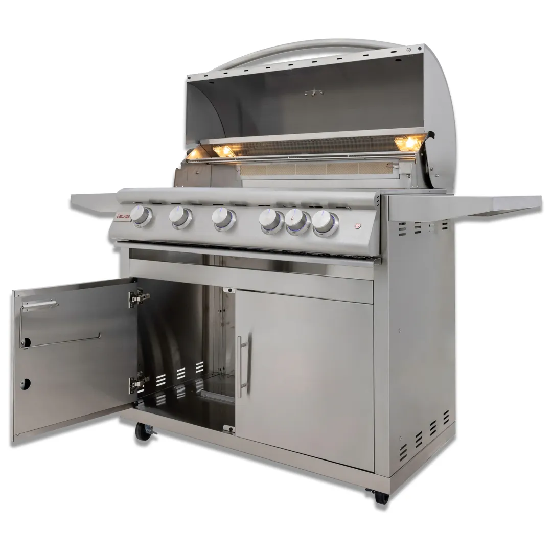 40-Inch 5-Burner Premium LTE+ Gas Grill with Rear Burner and Built-in Lighting System BLZ5LTE3LP