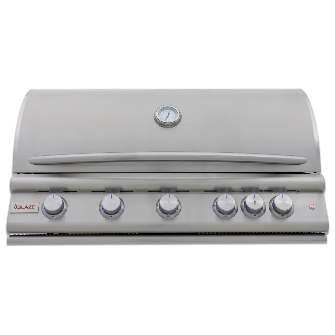 40-Inch 5-Burner Premium LTE+ Gas Grill with Rear Burner and Built-in Lighting System BLZ5LTE3NG
