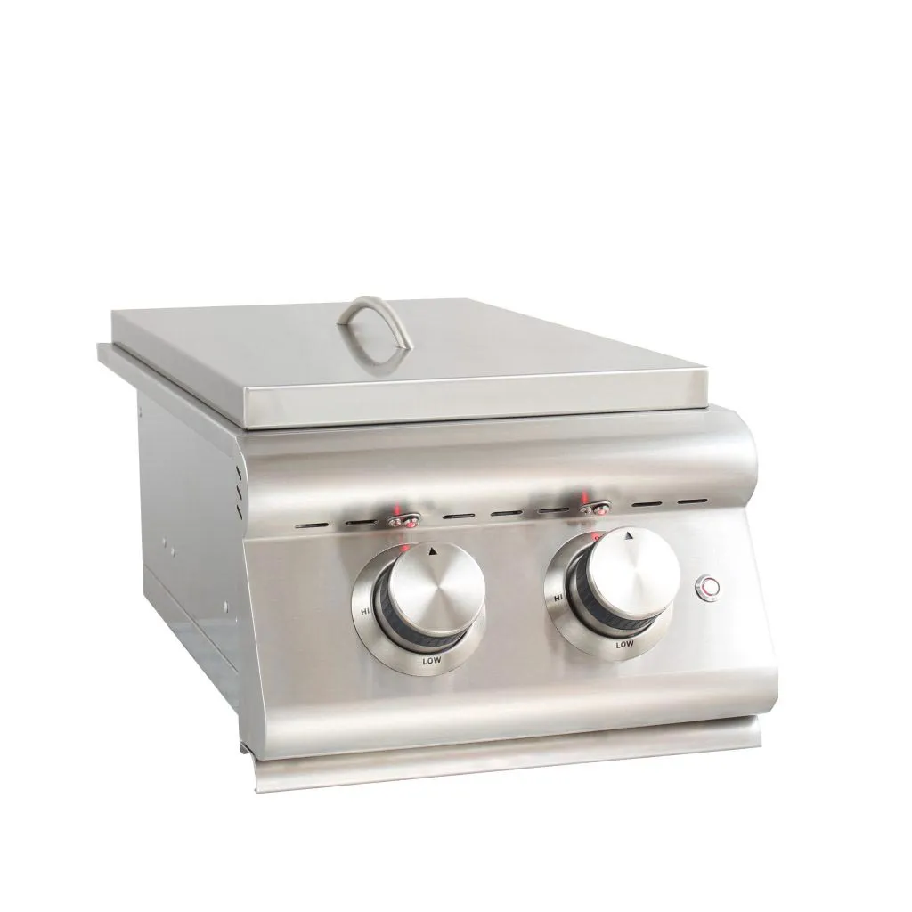 Built-In Premium LTE Double Side Burner with Lights BLZSB2LTENG