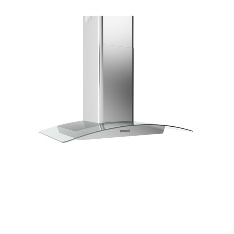 Curved Glass Chim. Wall, 30in, LED, 600 CFM w/ACT view 3