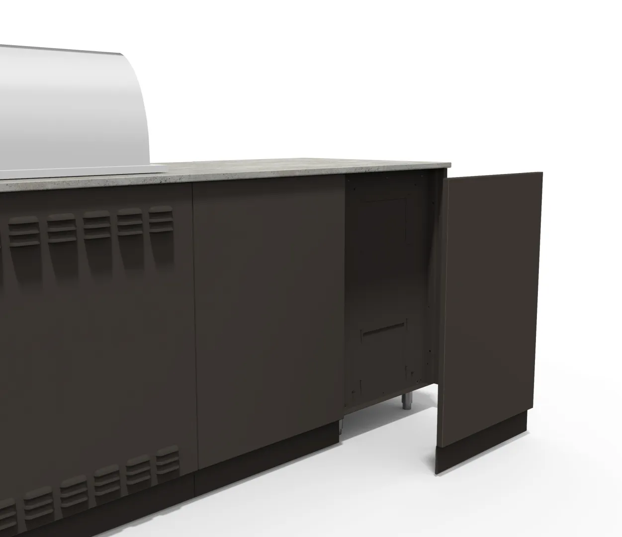 Morning Glow 10-Ft Outdoor Kitchen Island Back Plate for Models w/ 32-Inch Grill BMNGL32BCKPBRZ