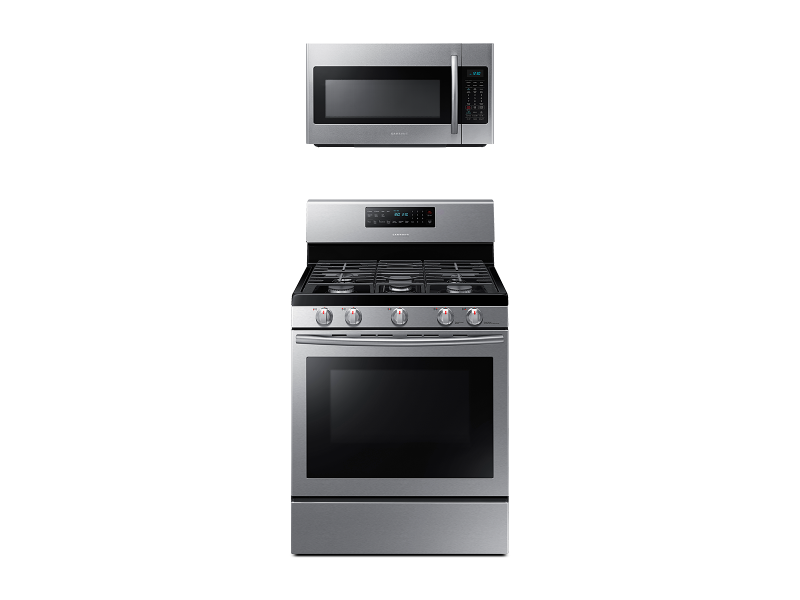 Freestanding Gas Range with Convection + Over-the-Range Microwave BNDL1580225821427