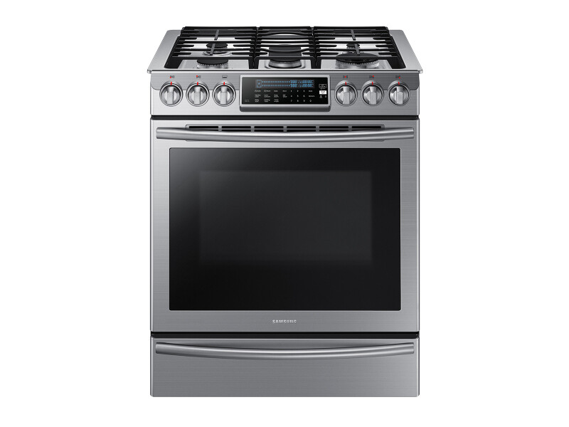 Slide-In Gas Range with True Convection + Over-the-Range Microwave BNDL1580226174992