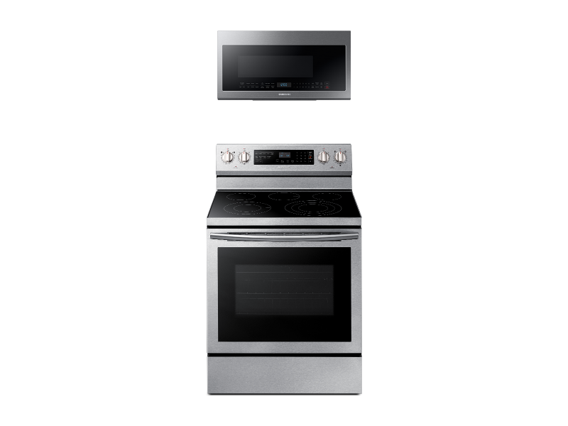 Freestanding Electric Range with True Convetion + Over-the-Range Microwave BNDL1580227688911