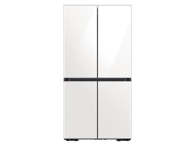 23 cu. ft. Smart Counter Depth BESPOKE 4-Door Flex™ Refrigerator with Customizable Panel Colors in White Glass BNDL1616346091718