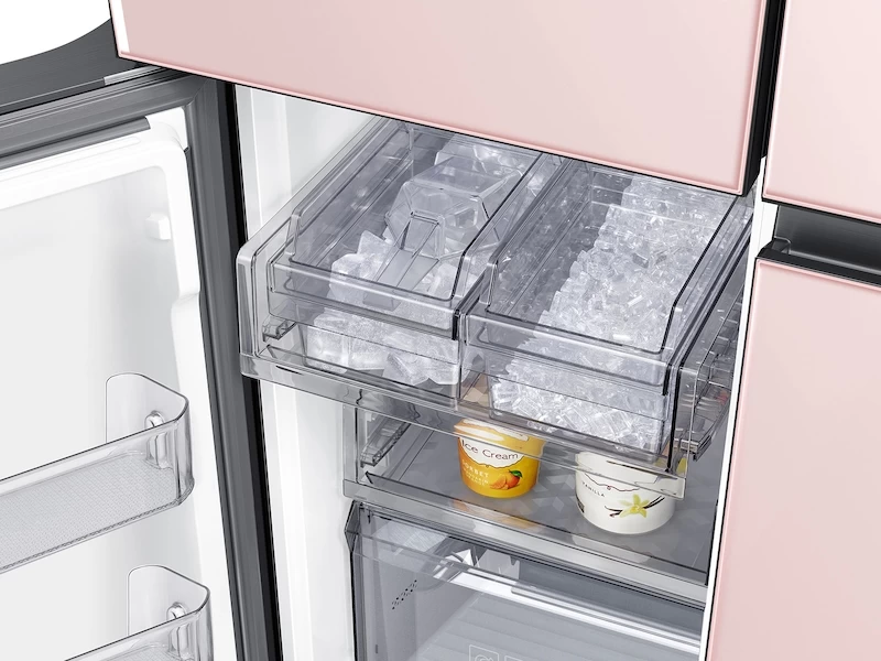 Bespoke 4-Door Flex™ Refrigerator (29 cu. ft.) in Rose Pink Glass BNDL1616701234243, product image 6 of 11