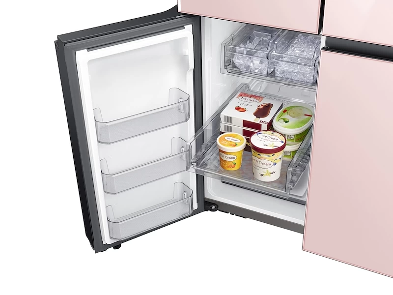 Bespoke 4-Door Flex™ Refrigerator (29 cu. ft.) in Rose Pink Glass BNDL1616701234243, product image 8 of 11