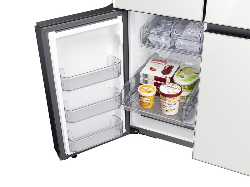 29 cu. ft. Smart BESPOKE 4-Door Flex Refrigerator with Customizable Panel Colors featuring a Limited Edition Design BNDL1620069694995