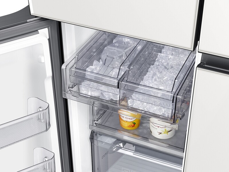 29 cu. ft. Smart BESPOKE 4-Door Flex Refrigerator with Customizable Panel Colors featuring a Limited Edition Design BNDL1620069694995