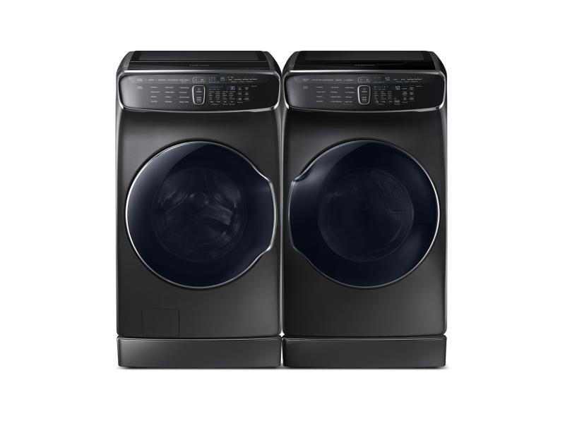 Smart FlexWash Washer, Smart FlexDry™ Dryer and two matching risers package BNDL1629234808430