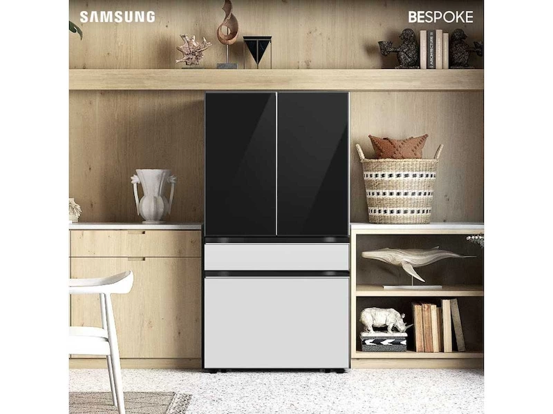 Bespoke 4-Door French Door Refrigerator (23 cu. ft.) with Customizable Door Panel Colors and Beverage Center BNDL1647376797749