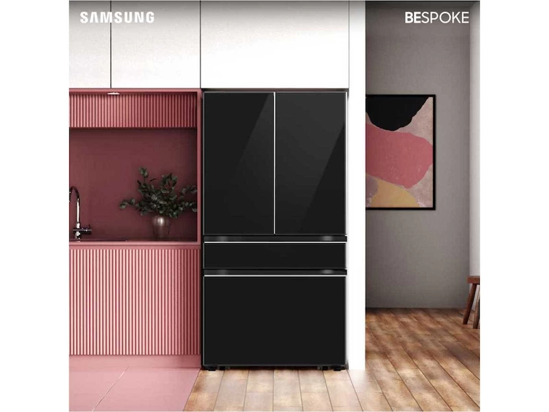 Bespoke 4-Door French Door Refrigerator (23 cu. ft.) with Customizable Door Panel Colors and Beverage Center BNDL1647381286206