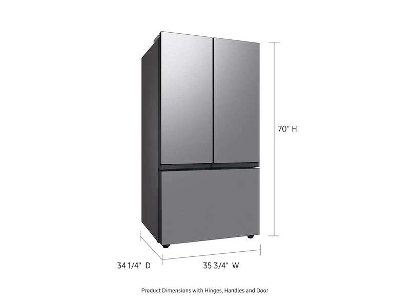 Bespoke 3-Door French Door Refrigerator (30 cu. ft.) with Beverage Center™ in Grey Glass BNDL1650311953417, product image 12 of 12