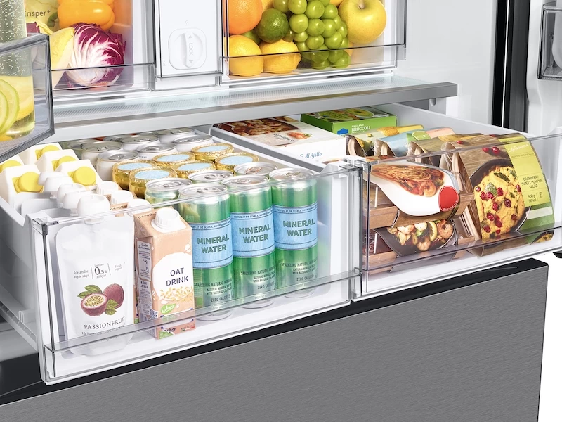 Bespoke 3-Door French Door Refrigerator (30 cu. ft.) with Beverage Center™ in Morning Blue Glass BNDL1650312326422
