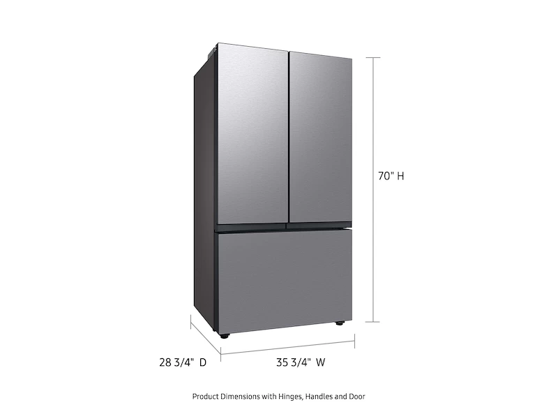 Bespoke 3-Door French Door Refrigerator (24 cu. ft.) with Beverage Center™ in Morning Blue Glass BNDL1650312557946