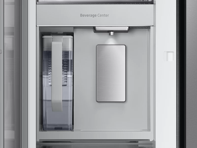 Bespoke 3-Door French Door Refrigerator (30 cu. ft.) with Beverage Center™ in Rose Pink Glass BNDL1650312757471